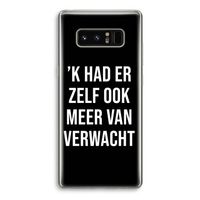 Meer verwacht - Zwart: Samsung Galaxy Note 8 Transparant Hoesje