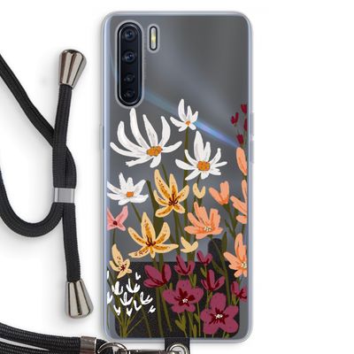 Painted wildflowers: Oppo A91 Transparant Hoesje met koord