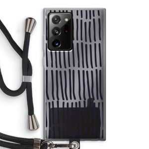 Moroccan stripes: Samsung Galaxy Note 20 Ultra / Note 20 Ultra 5G Transparant Hoesje met koord