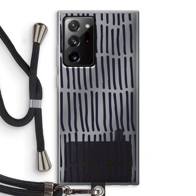 Moroccan stripes: Samsung Galaxy Note 20 Ultra / Note 20 Ultra 5G Transparant Hoesje met koord