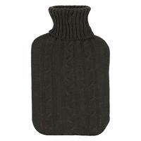 Warmwaterkruik - met zacht gebreide hoes - donkergrijs - 1,75L - kruik Warmwaterkruik - met zacht gebreide hoes - donkergrijs - 1,75L - kruik