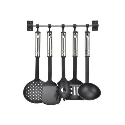 Keukengerei - met ophang stang - 6-Delig - RVS - keukenhulp set - accessoires - keukenrekje