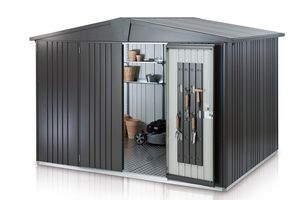 Biohort Metalen tuinhuis Europa 6 244x300x203 cm- Zadeldak- Metaal- Biohort