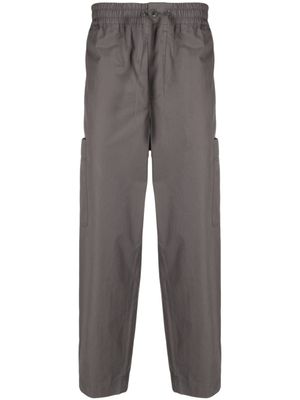 Kenzo pantalon droit à patch logo - Gris