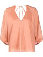 Paul Smith blouse en coton à col v - Orange