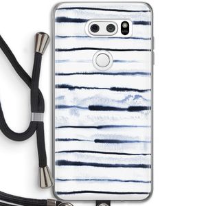 Ink Stripes: LG V30 Transparant Hoesje met koord