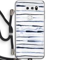 Ink Stripes: LG V30 Transparant Hoesje met koord Ink Stripes: LG V30 Transparant Hoesje met koord