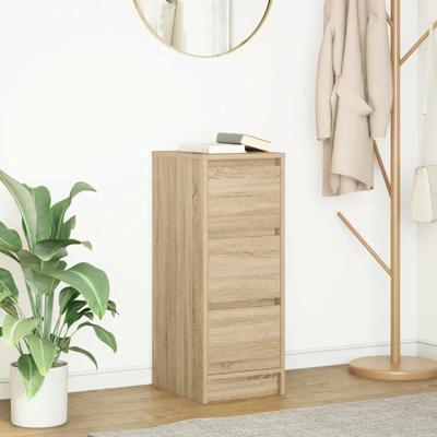 Dressoir 29,5x34x76 cm bewerkt hout sonoma eikenkleurig