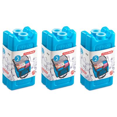 Plasticforte kleine koelelementen - 6x stuks - blauw - 11 x 5.5 cm - kunststof - goede kwaliteit