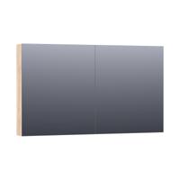 Brauer Impress Deluxe Spiegelkast - 120 cm - met interne en externe Verlichting - 2 Dubbelzijdige Spiegeldeuren - Forest Wheat