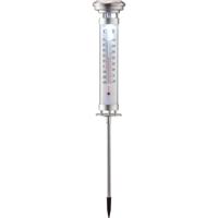 Grundig Thermometer - solar verlichting - 57 cm - buitenthermometer - RVS