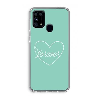 Forever heart pastel: Samsung Galaxy M31 Transparant Hoesje