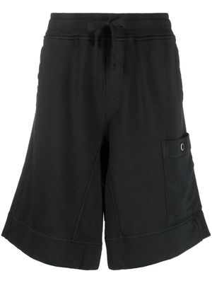 Ten C short en coton à lien de resserrage - Noir