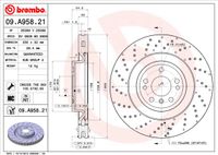 Remschijf BREMBO, Remschijftype: Geperforeerd / Geventileerd, u.a. für Mercedes-Benz