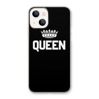 Queen zwart: iPhone 13 Transparant Hoesje