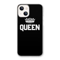 Queen zwart: iPhone 13 Transparant Hoesje