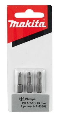 Makita Accessoires Schroefbit PH1/2/3x25mm - P-53366