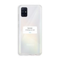 Reminder: Galaxy A51 4G Transparant Hoesje Reminder: Galaxy A51 4G Transparant Hoesje