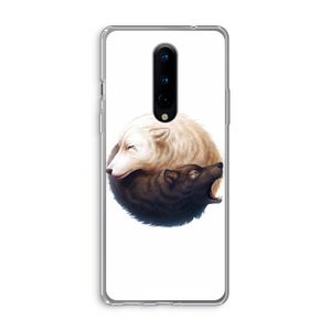 Yin Yang Wolves: OnePlus 8 Transparant Hoesje
