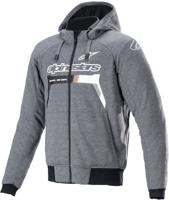 ALPINESTARS Chrome Ignition Hoodie, Motorhoodie heren, Melange-Donker Grijs-Wit