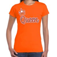 Oranje Koningsdag t-shirt - queen - dames - thumbnail