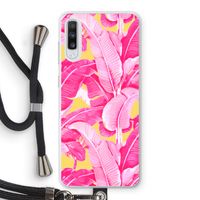 Pink Banana: Samsung Galaxy A70 Transparant Hoesje met koord