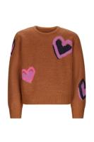 B.Nosy winter sweater meisjes -Almond - Khloe - gebreid, jacquard