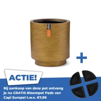 Vaas cilinder retro d8h9cm goud