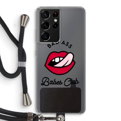 Badass Babes Club: Samsung Galaxy S21 Ultra Transparant Hoesje met koord