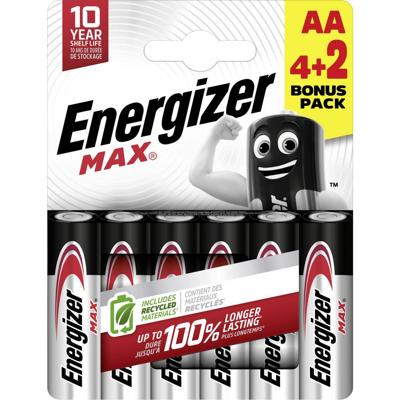 Energizer Max AA batterij (penlite) Alkaline 1.5 V 6 stuk(s)