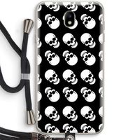 Musketon Skulls: Samsung Galaxy J7 (2017) Transparant Hoesje met koord