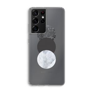 Marmeren cirkels: Samsung Galaxy S21 Ultra Transparant Hoesje