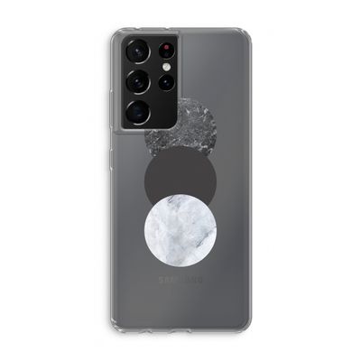 Marmeren cirkels: Samsung Galaxy S21 Ultra Transparant Hoesje