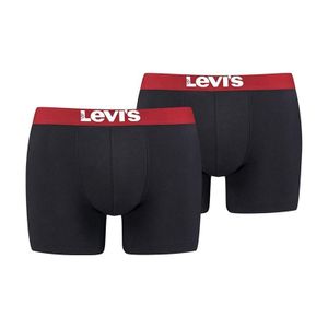 Levi's 2-pack boxershorts zwart met rode band