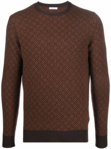 Malo pull à motif géométrique - Marron