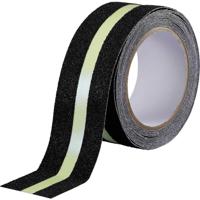 TOOLCRAFT TO-10187130 Anti-sliptape Zwart, Groen (l x b) 10 m x 55 mm 1 stuk(s)