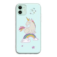 Regenboog eenhoorn: iPhone 11 Transparant Hoesje
