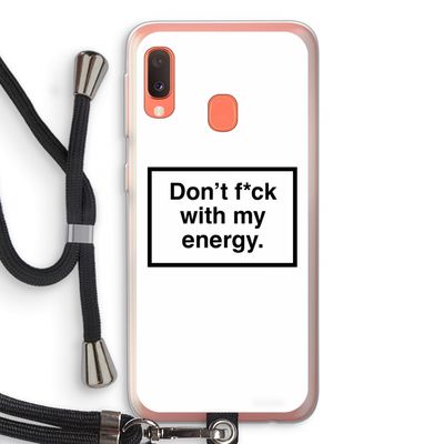 My energy: Samsung Galaxy A20e Transparant Hoesje met koord