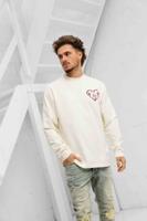 Croyez Puffed Heart Longsleeve T-Shirt Heren Wit - Maat M - Kleur: Wit | Soccerfanshop