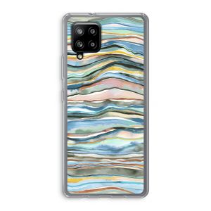 Watercolor Agate: Samsung Galaxy A42 5G Transparant Hoesje