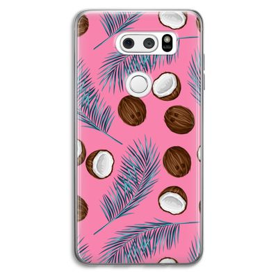 Kokosnoot roze: LG V30 Transparant Hoesje