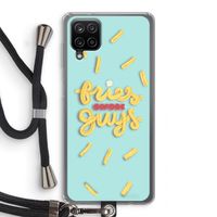 Always fries: Samsung Galaxy A12 Transparant Hoesje met koord