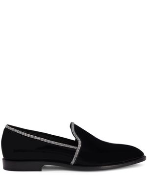 Giuseppe Zanotti mocassins Ariees à ornements en cristal - Noir