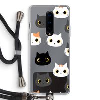 Katten: OnePlus 8 Transparant Hoesje met koord