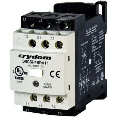 Crydom DRC3P48D400R2 Motorbeveiliging 24 V/DC, 24 V/AC 7.6 A met overspanningsbescherming Geschikt voor merk (relais): Crydom Piece 1 stuk(s)