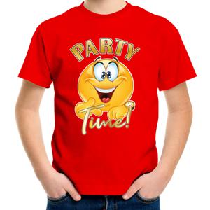 Verkleed T-shirt voor jongens - Party Time - rood - carnaval - feestkleding voor kinderen