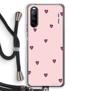 Hartjes: Sony Sony Xperia 10 III Transparant Hoesje met koord