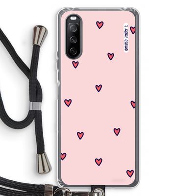 Hartjes: Sony Sony Xperia 10 III Transparant Hoesje met koord