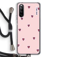Hartjes: Sony Sony Xperia 10 III Transparant Hoesje met koord