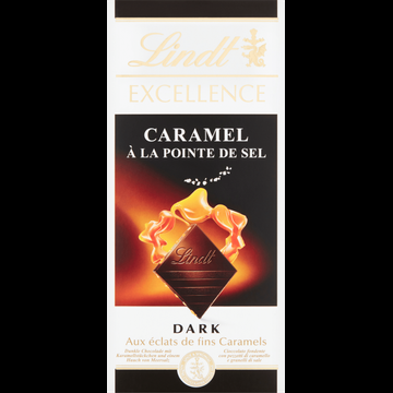 Lindt EXCELLENCE Karamel Zeezout pure chocoladereep 100 gram bij Jumbo